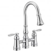 Moen S73204 - Moen Weymouth 2-Handle Bridge Faucet in Chrome