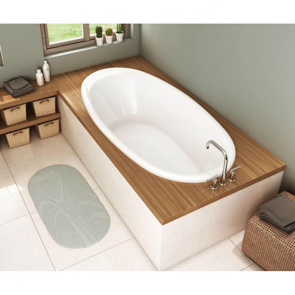 Saturna 7236 Acrylic Drop-in End Drain Whirlpool Bathtub in White