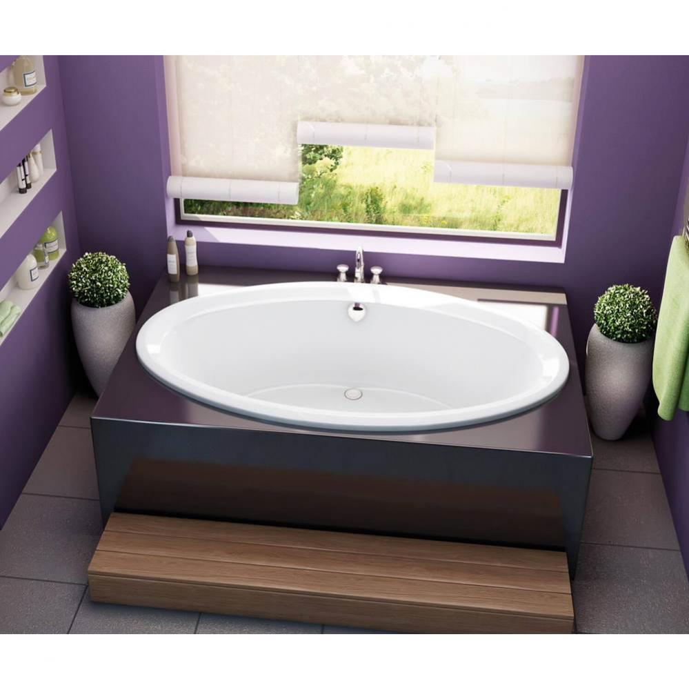 Tympani 72 x 42 Acrylic Drop-in Center Drain Whirlpool Bathtub in White