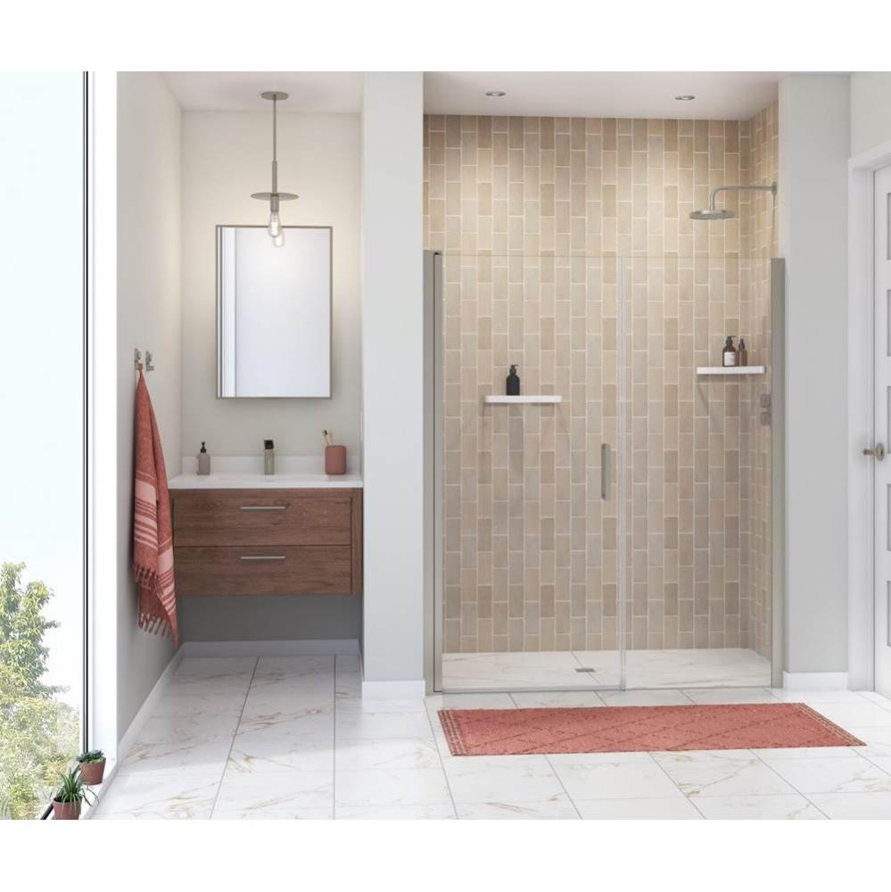 Manhattan 55-57 x 68 in. 6 mm Pivot Shower Door for Alcove Installation with Clear glass &amp; Rou