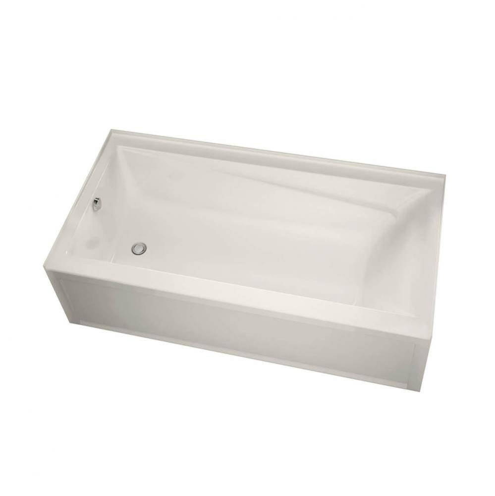 Exhibit 6036 IFS Acrylic Alcove Right-Hand Drain Whirlpool Bathtub in Biscuit