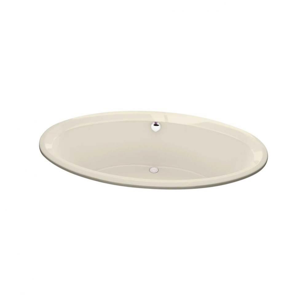 Tympani 72 x 42 Acrylic Drop-in Center Drain Whirlpool Bathtub in Bone