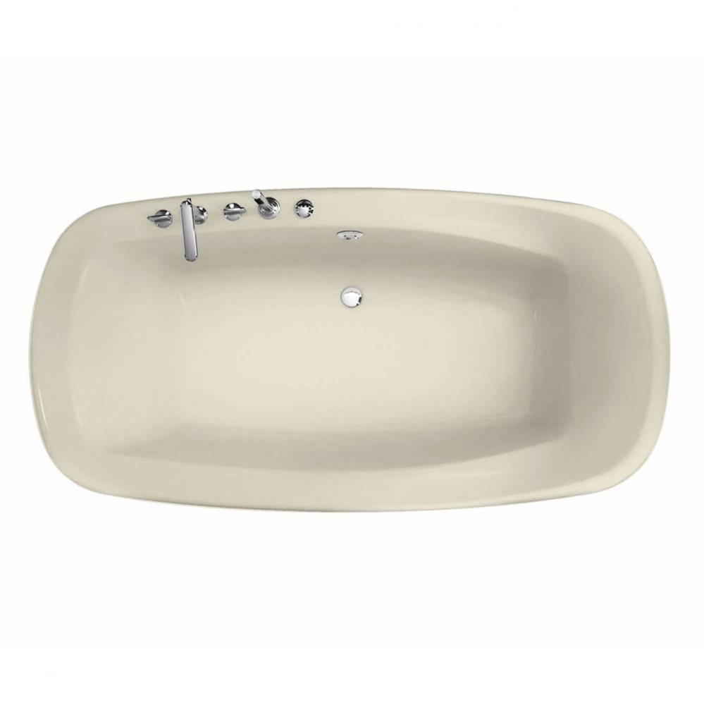 Eterne 7236 Acrylic Drop-in Center Drain Hydromax Bathtub in Bone