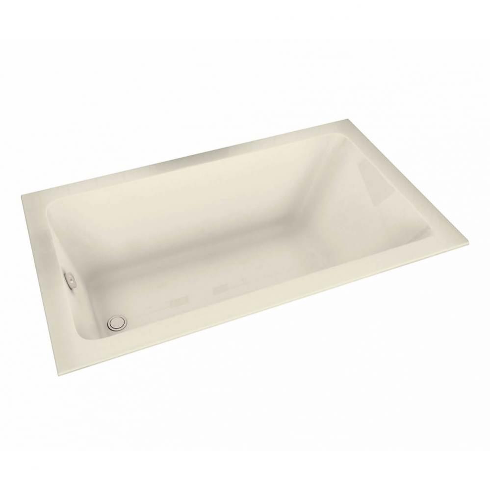 Pose 7242 Acrylic Drop-in End Drain Whirlpool Bathtub in Bone