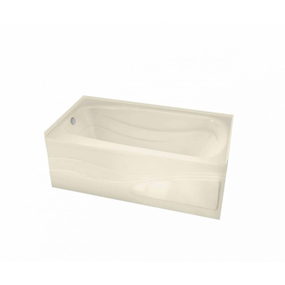 Tenderness 6036 Acrylic Alcove Left-Hand Drain Combined Whirlpool &amp; Aeroeffect Bathtub in Bone