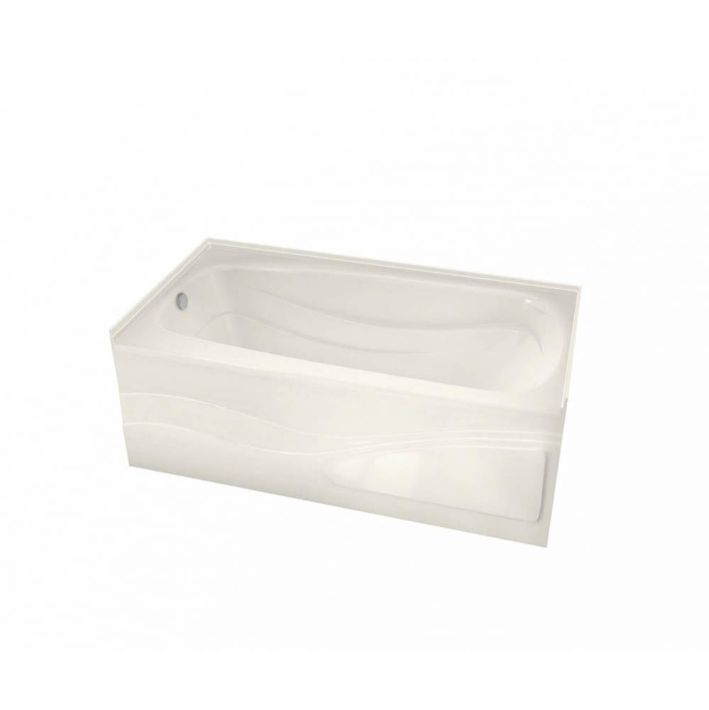 Tenderness 6636 Acrylic Alcove Right-Hand Drain Combined Whirlpool &amp; Aeroeffect Bathtub in Bis