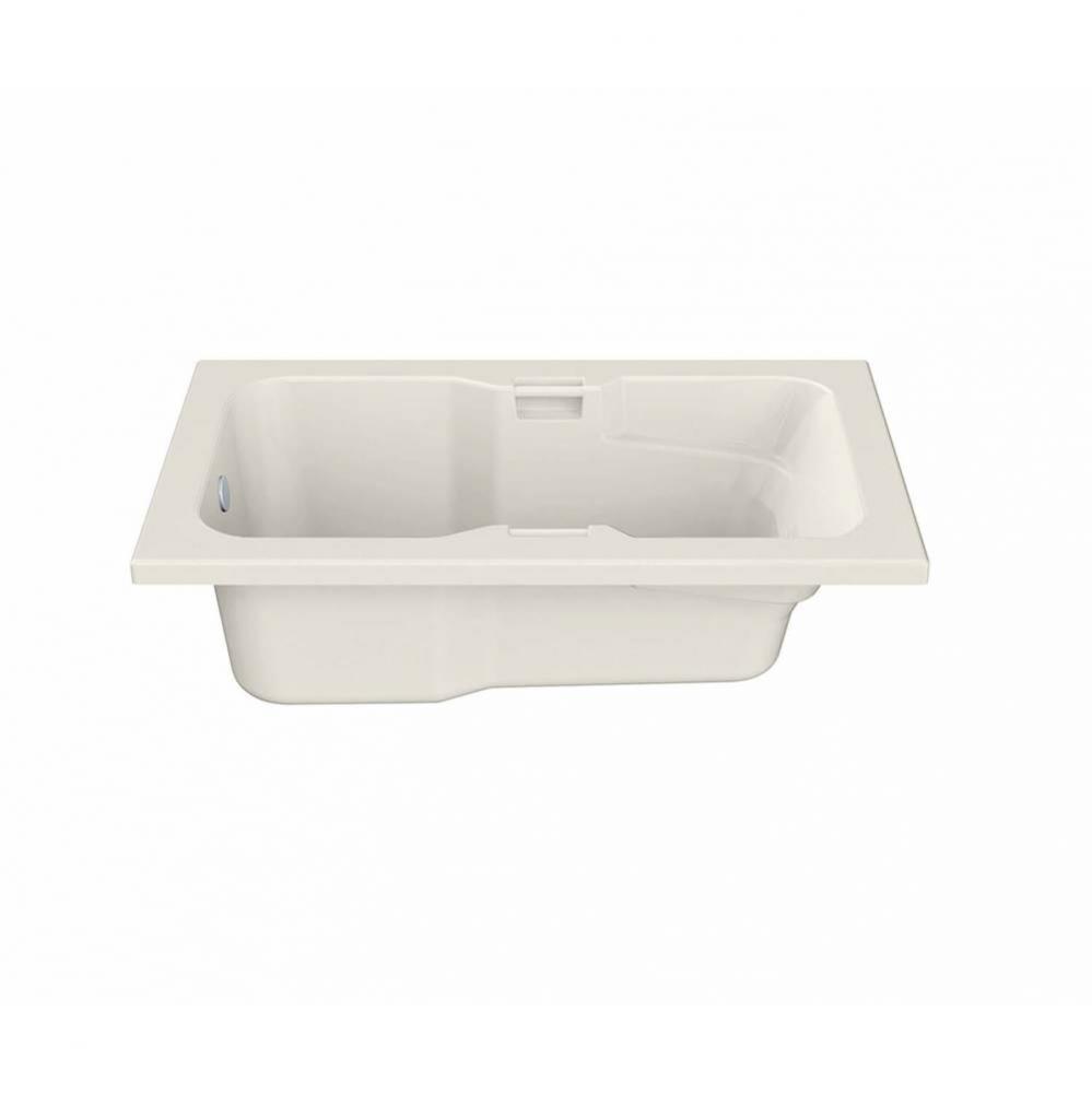 Lopez 7236 Acrylic Alcove End Drain Aeroeffect Bathtub in Biscuit