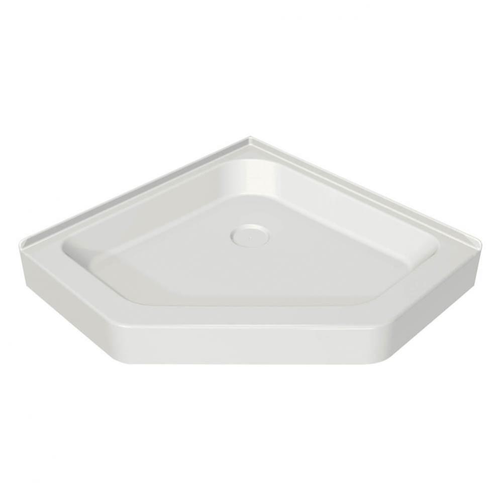 NA 36.125 in. x 36.125 in. x 6.125 in. Neo-Angle Corner Shower Base with Center Drain in White