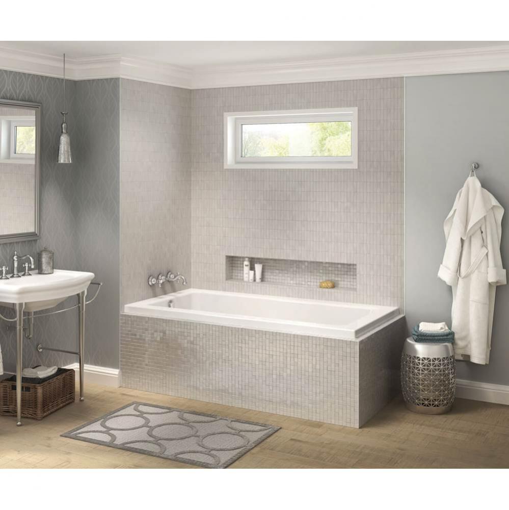 Pose 6032 IF Acrylic Corner Left Right-Hand Drain Whirlpool Bathtub in White