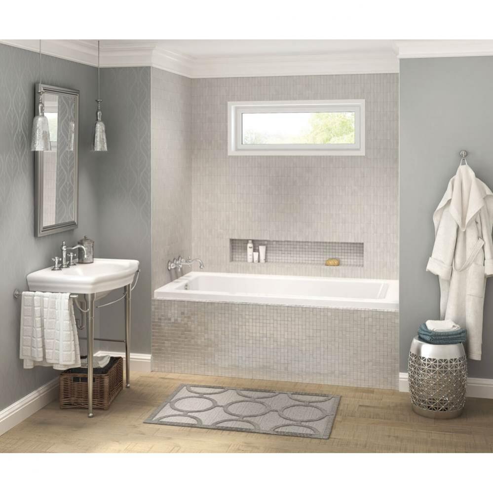 Pose 7236 IF Acrylic Alcove Right-Hand Drain Aeroeffect Bathtub in White