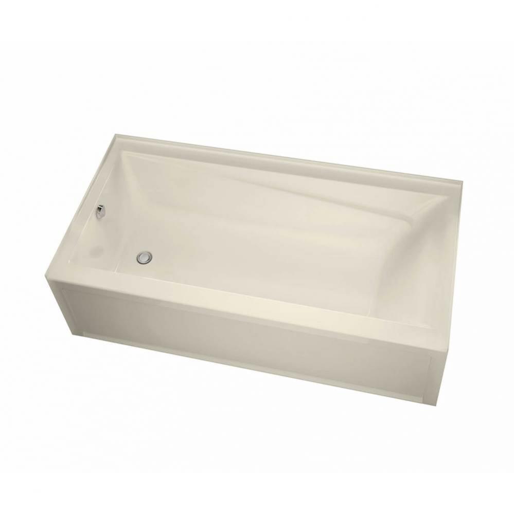 Exhibit 6632 IFS Acrylic Alcove Left-Hand Drain Aeroeffect Bathtub in Bone