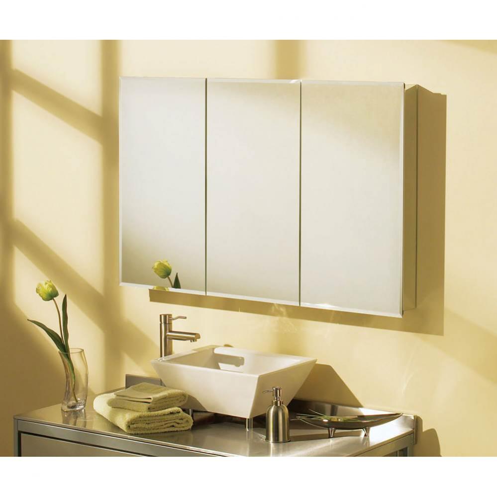 Element TV3631 36 in. x 5 in. x 31 in. Tri-View Beveled Edge Medicine Cabinet in White