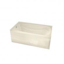 Maax 102205-003-004-002 - Tenderness 6042 Acrylic Alcove Right-Hand Drain Whirlpool Bathtub in Bone