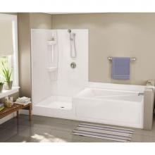 Maax 105933-000-001-001 - Exhibit TSC 102 102 x 42 Acrylic Alcove Center Drain One-Piece Tub Shower in White