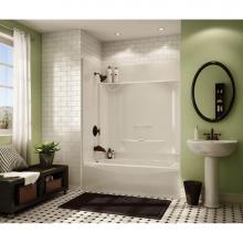 Maax 145013-000-002-595 - KDTS 3260 AFR AcrylX Alcove Right-Hand Drain Four-Piece Tub Shower in White