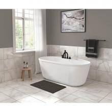 Maax 106993-000-002-100 - Eldora 6434 AcrylX Freestanding Center Drain Bathtub in White with White Skirt