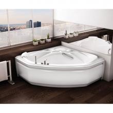 Maax 100055-055-001 - Infinity 60 in. x 60 in. Corner Bathtub with Aerofeel System Center Drain in White