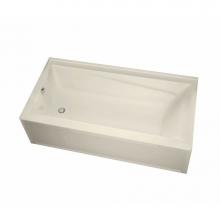 Maax 106184-R-003-004 - Exhibit 7236 IFS AFR Acrylic Alcove Right-Hand Drain Whirlpool Bathtub in Bone