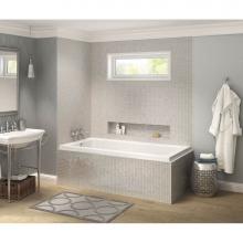 Maax 106208-R-097-001 - Pose 6636 IF Acrylic Corner Left Right-Hand Drain Combined Whirlpool & Aeroeffect Bathtub in W