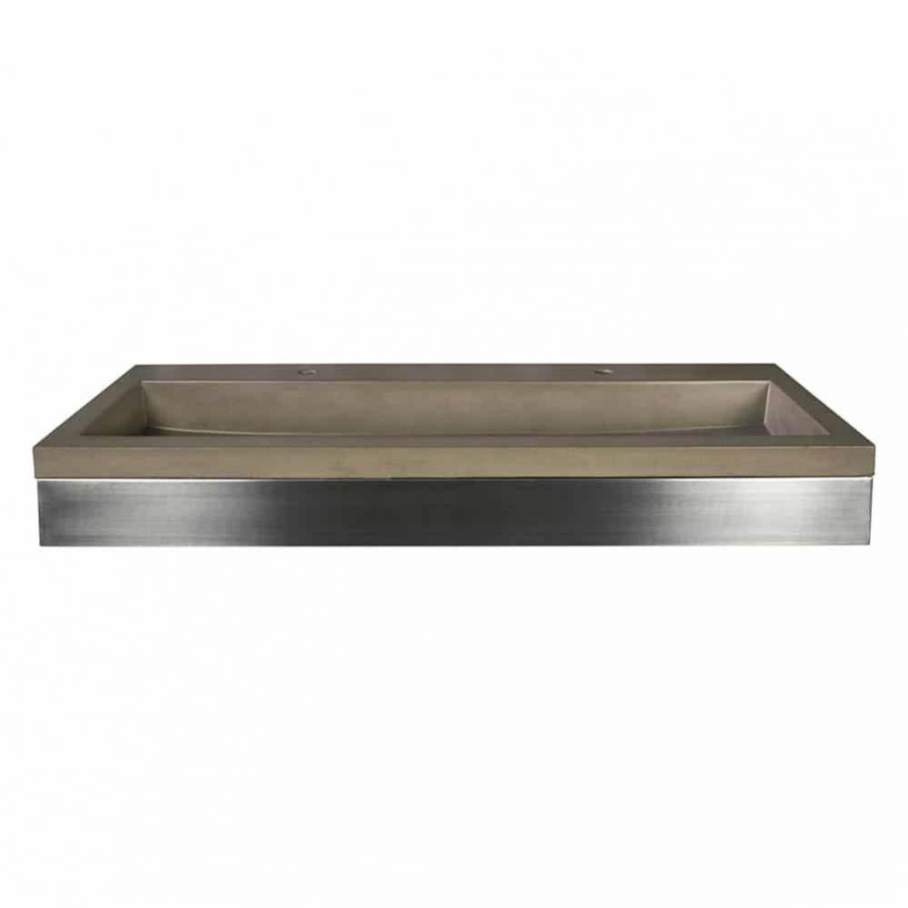 48&apos;&apos; Zaca Vanity Base with NativeStone Trough in Earth