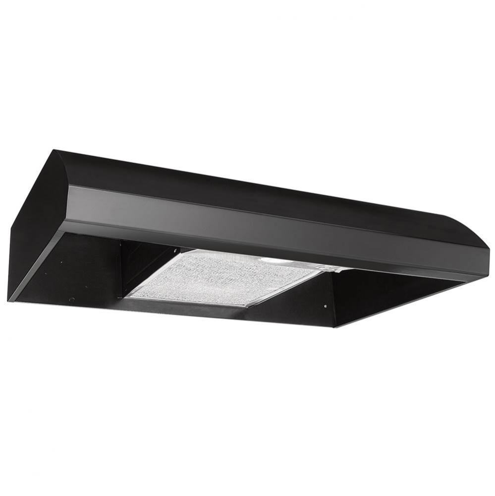 30-Inch 4-Way Convertible Under-Cabinet Range Hood, Black