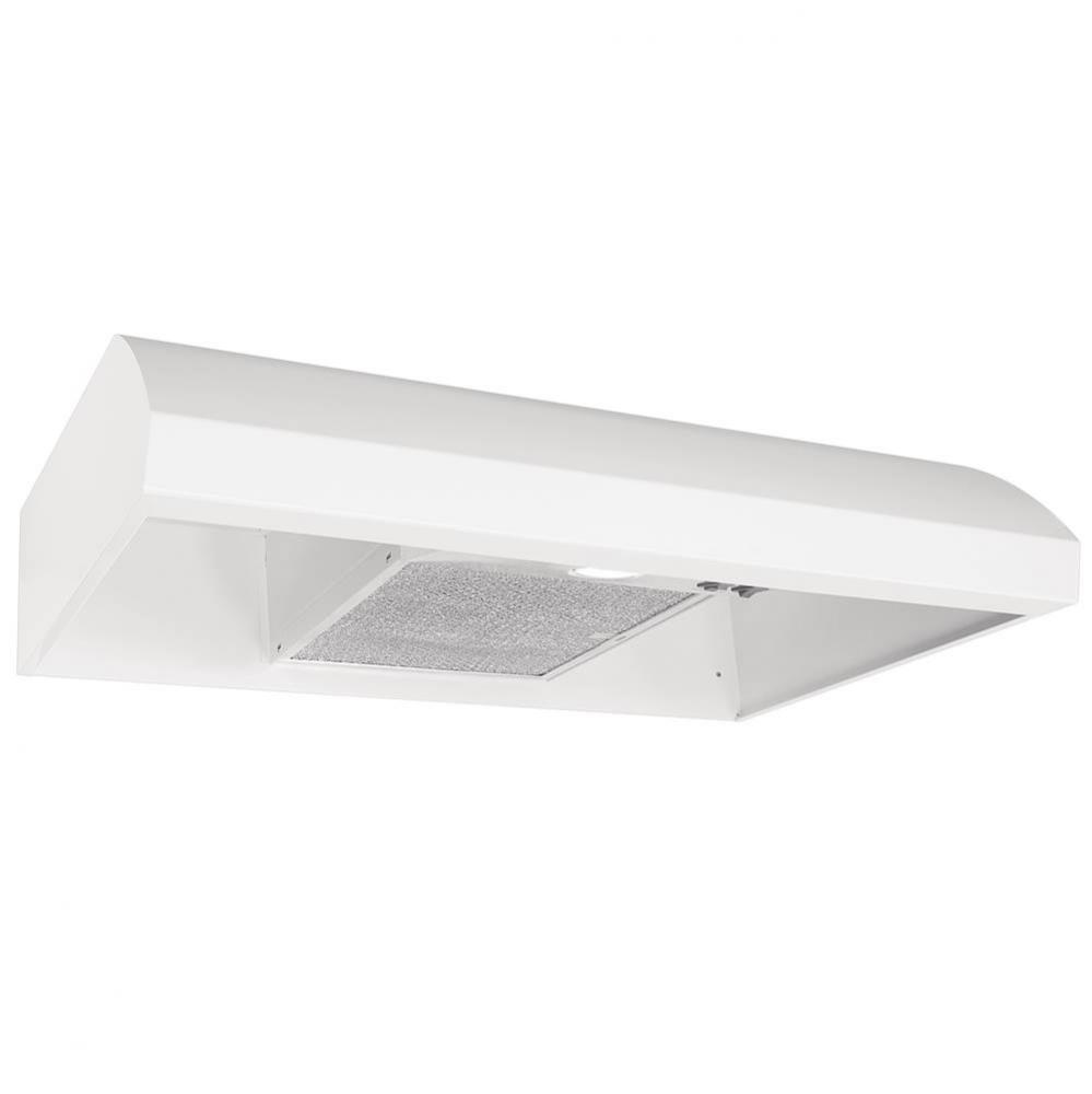 30-Inch 4-Way Convertible Under-Cabinet Range Hood, White