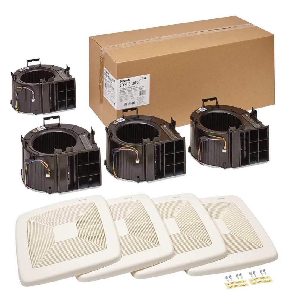 QT DC Series 110-130-150 Selectable CFM Finish Pack, &lt;0.3-0.4-0.7 Sones, ENERGY STAR&#xae; Cert