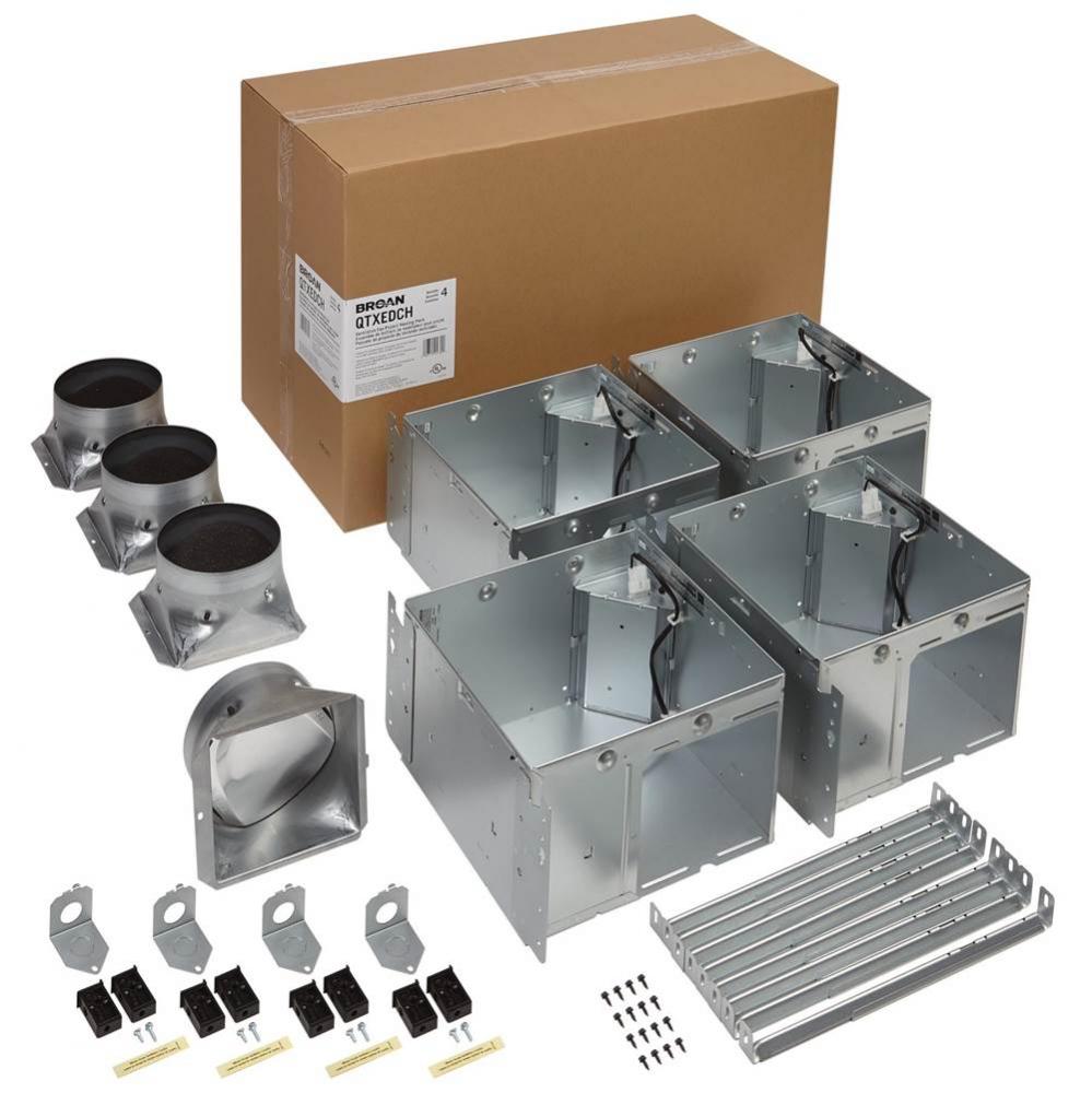 QT DC Series 110-130-150 Selectable CFM Housing Pack, &lt;0.3-0.4-0.7 Sones, ENERGY STAR&#xae; Cer