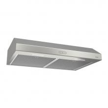 Broan Nutone BCDF130SS - Glacier 30-Inch Convertible Under-Cabinet Range Hood, 375 Max Blower CFM, Stainless Steel