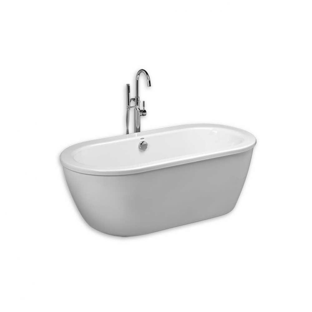 Cadet&#xae; 66 x 32-Inch Freestanding Bathtub With Polished Chrome Finish Filler and Drain Kit