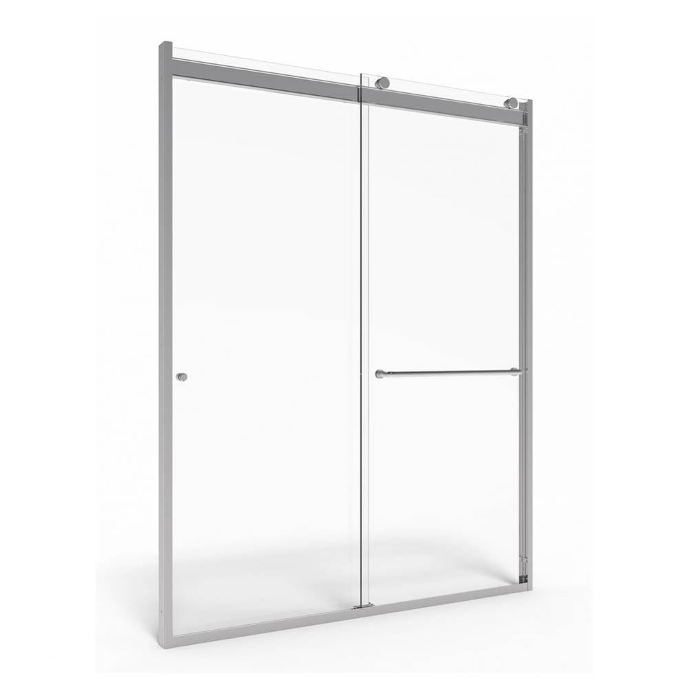 76-Inch Height Semi-Frameless Top-Roller Sliding Shower Door