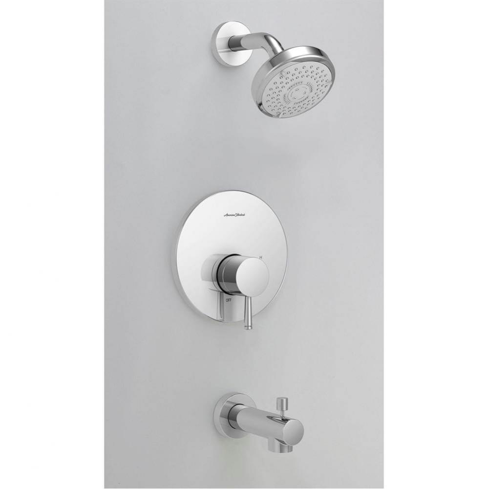 Serin&#xae; 1.75 gpm/6.6 L/min Tub and Shower Trim Kit w/Water-Saving 3-Function Shower Head, Doub