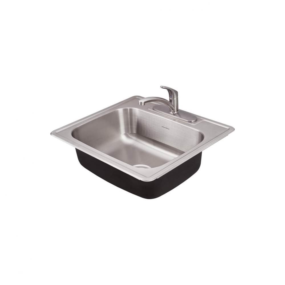 Colony&#xae; 25 x 22-Inch Stainless Steel Single Bowl ADA Kitchen Sink With Colony&#xae; PRO Singl