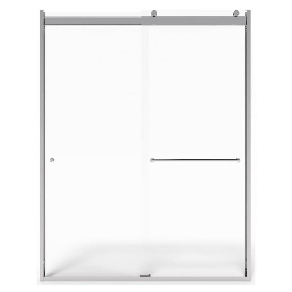 76-Inch Height Semi-Frameless Top-Roller Sliding Shower Door