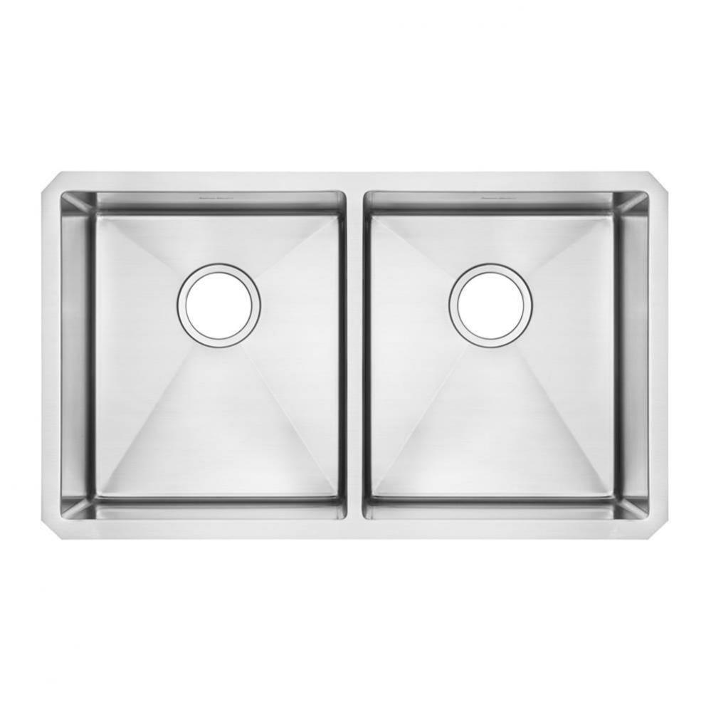 Pekoe&#xae; 29 x 18-Inch Stainless Steel Undermount Double Bowl Kitchen Sink