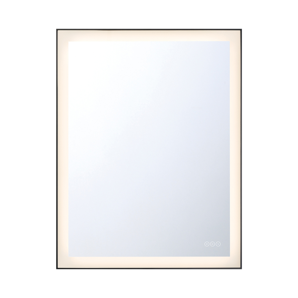 Lenora 36&#34; Rectangular Mirror in Black