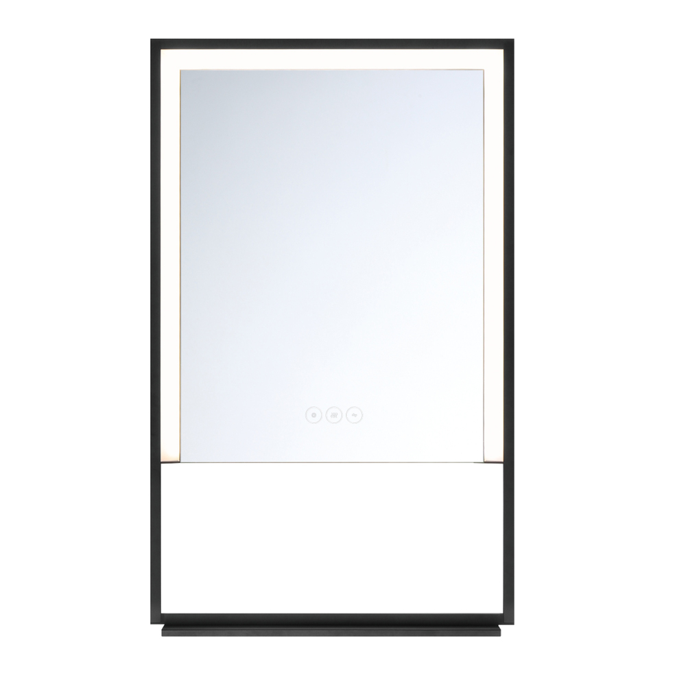 Sayora 32&#34; Rectangular Mirror in Black