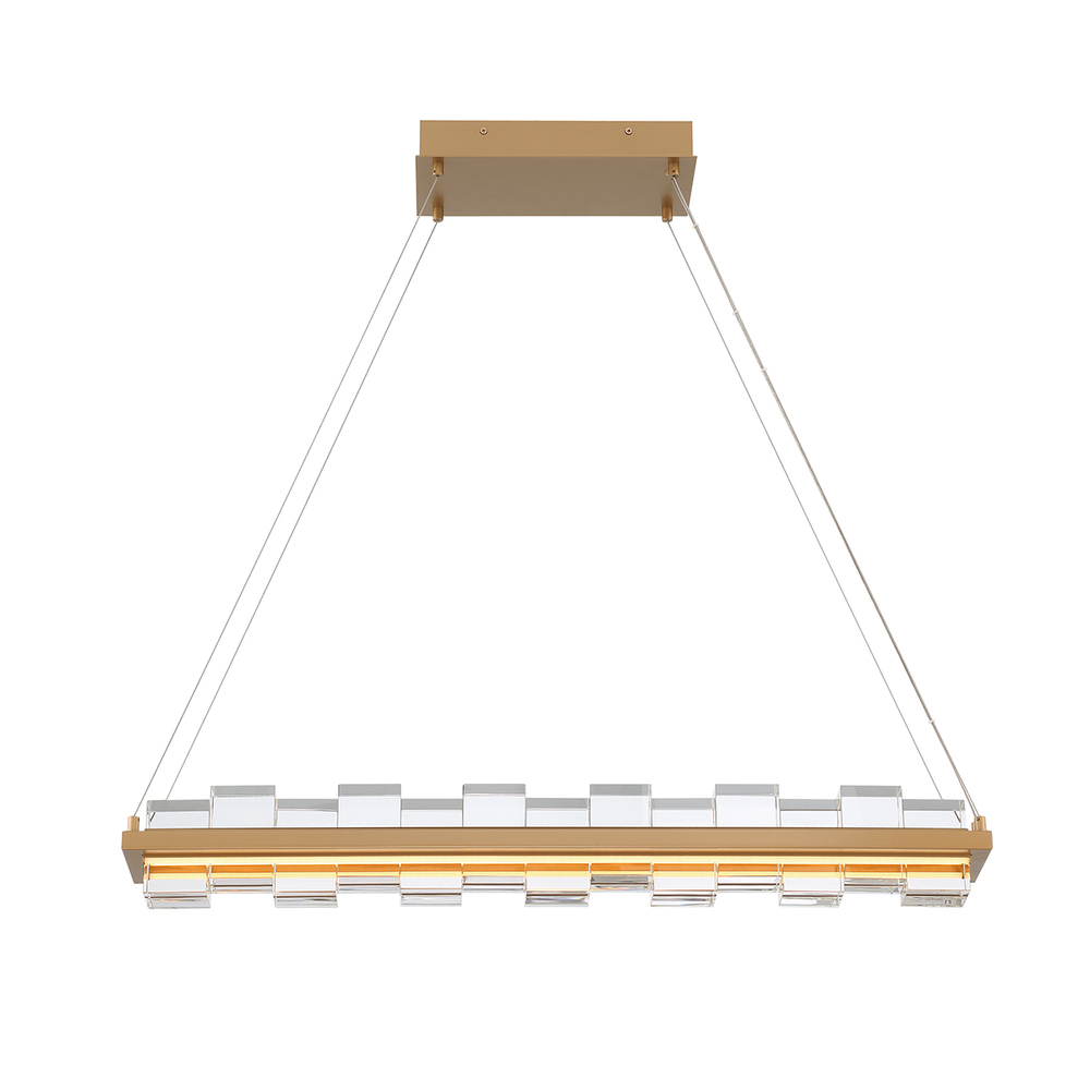 Bruco 2 Light Island Chandelier in Gold