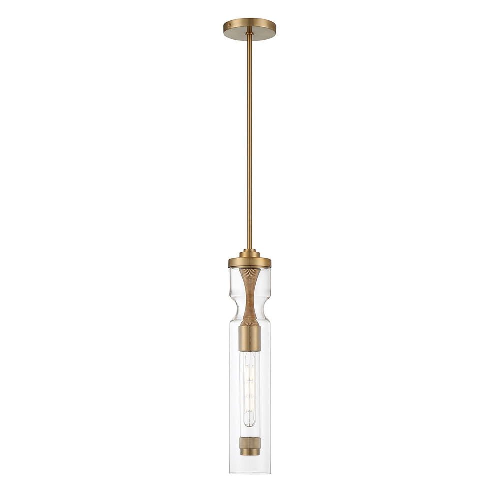 Mistero 1 Light Pendant in Brushed Gold