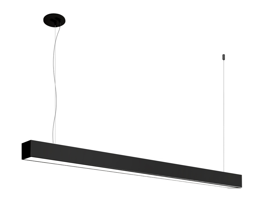 8&#39; LED Linear Suspension Mount, 2&#34;Wide, 4000K, Black