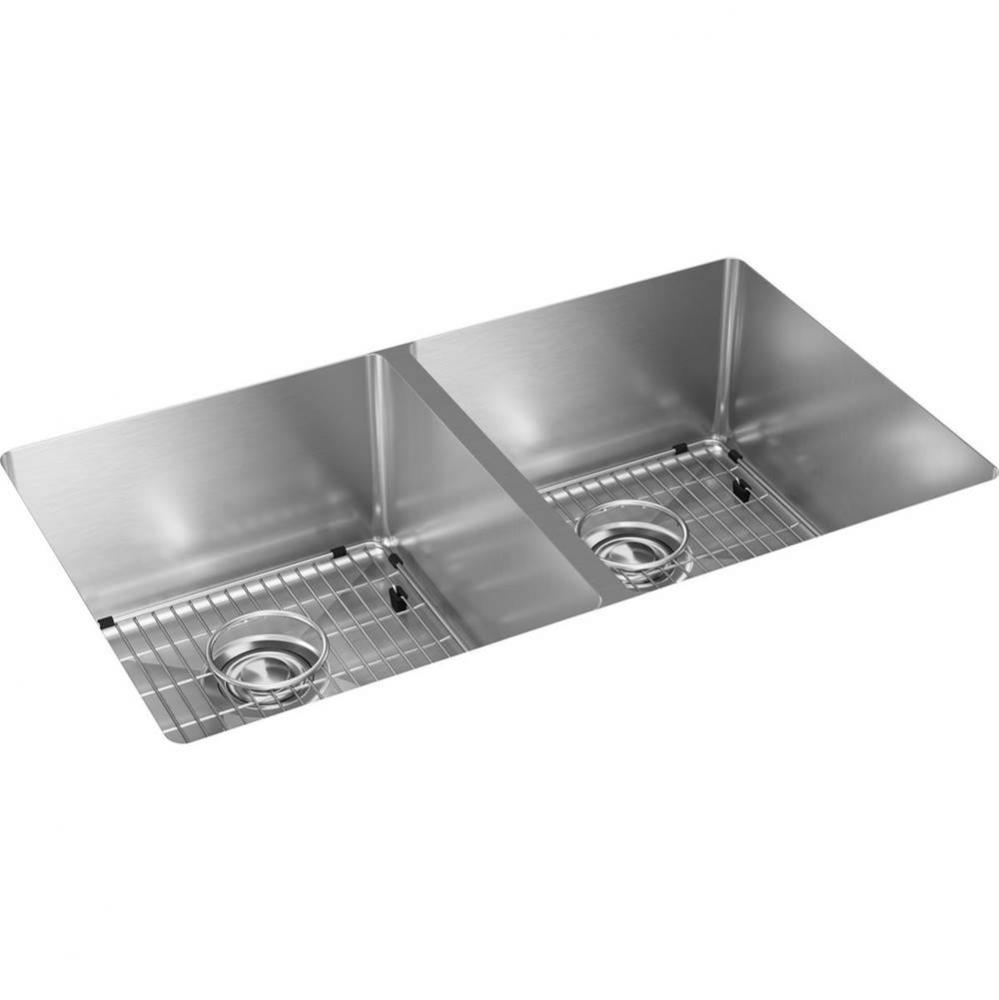 Crosstown 18 Gauge Stainless Steel 31-1/2&apos;&apos; x 18-1/2&apos;&apos; x 9&apos;&apos;, Equal