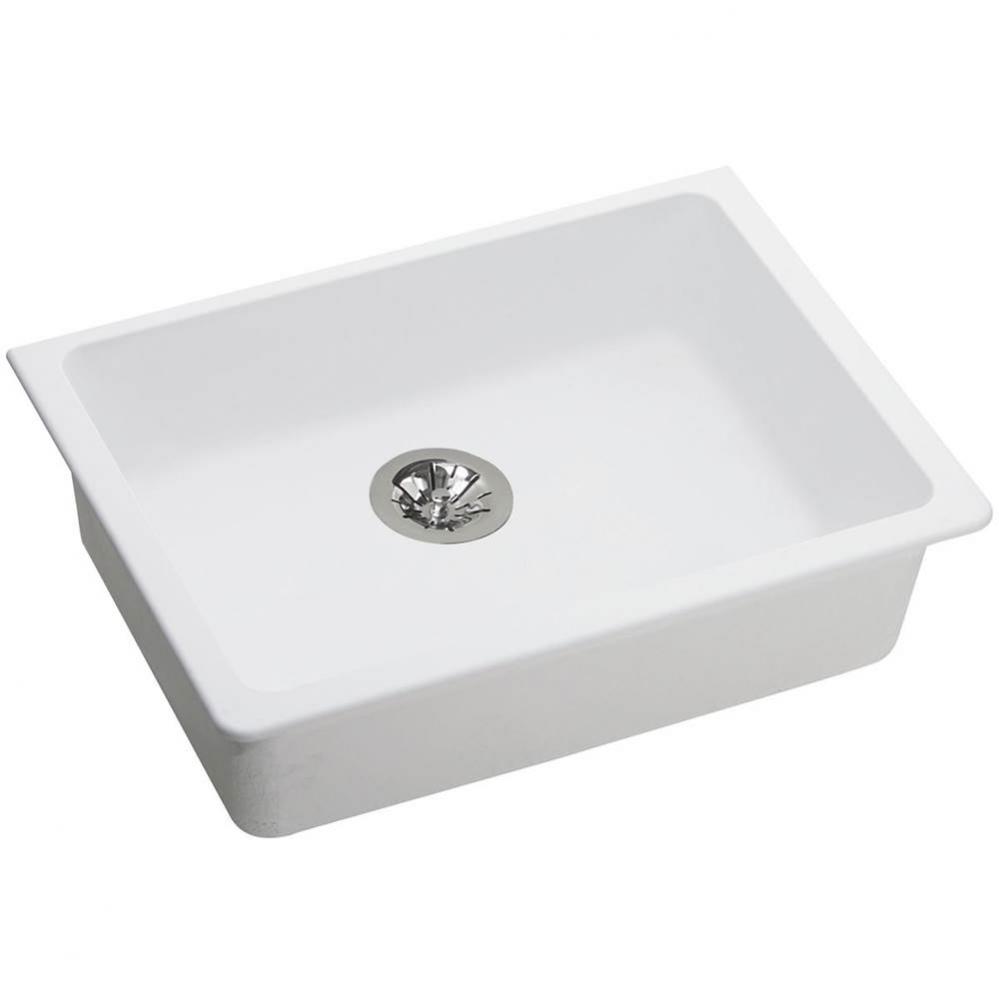 Quartz Classic 25&apos;&apos; x 18-1/2&apos;&apos; x 5-1/2&apos;&apos;, Single Bowl Undermount ADA