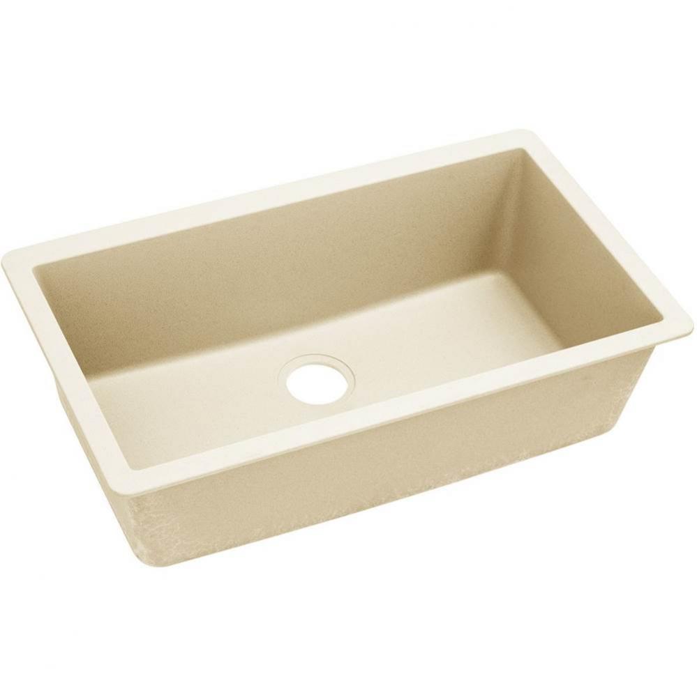 Elkay Quartz Luxe 33&apos;&apos; x 18-7/16&apos;&apos; x 9-7/16&apos;&apos;, Single Bowl Undermoun