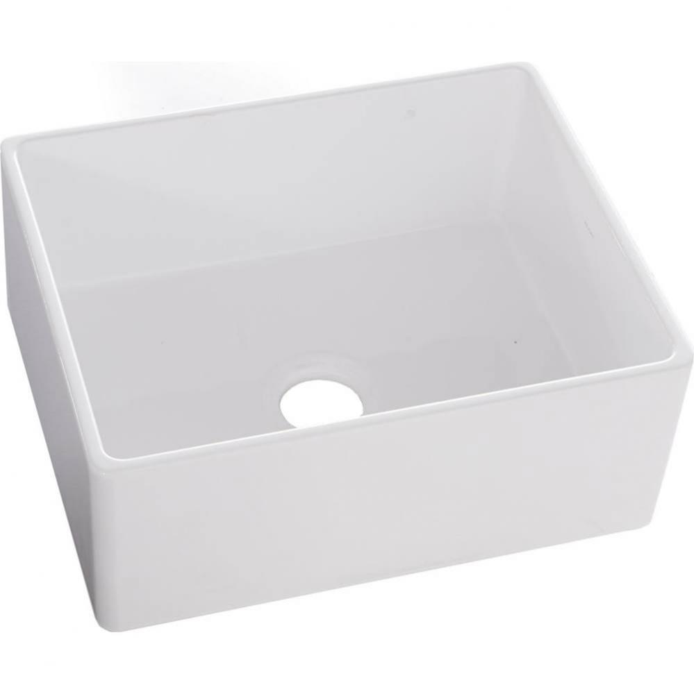 Fireclay 24-7/16&apos;&apos; x 19-11/16&apos;&apos; x 9-1/8&apos;&apos; Single Bowl Farmhouse Sink