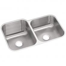 Elkay DXUH312010R - Dayton Stainless Steel 31-3/4'' x 20-1/2'' x 10'', 60/40 Double Bowl