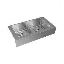 Elkay ECTRUFA32179C - Crosstown 18 Gauge Stainless Steel 35-7/8'' x 20-1/4'' x 9'', Equal