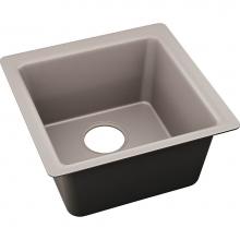 Elkay ELX1616SM0 - Elkay Quartz Luxe 15-3/4'' x 15-3/4'' x 7-11/16'', Single Bowl Dual