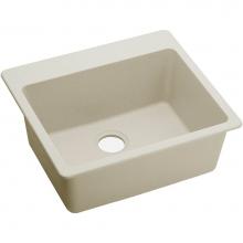 Elkay ELX2522PA0 - Elkay Quartz Luxe 25'' x 22'' x 9-1/2'', Single Bowl Drop-in Sink, P