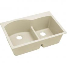 Elkay ELXH3322RPA0 - Elkay Quartz Luxe 33'' x 22'' x 10'', Offset 60/40 Double Bowl Drop-