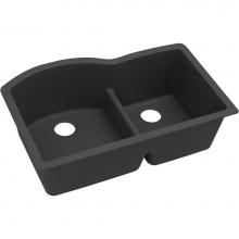 Elkay ELXHU3322RCA0 - Elkay Quartz Luxe 33'' x 22'' x 10'', Offset 60/40 Double Bowl Under